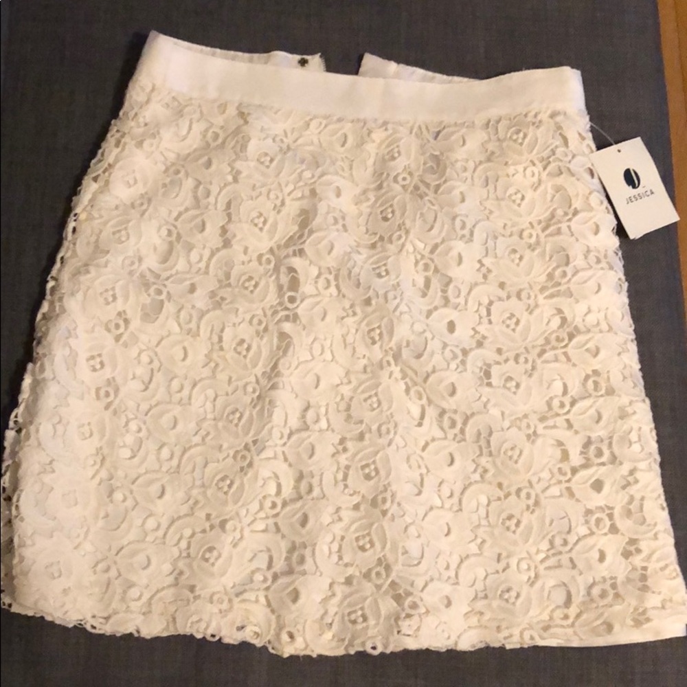 NWT! Beautiful delicate white lace skirt!